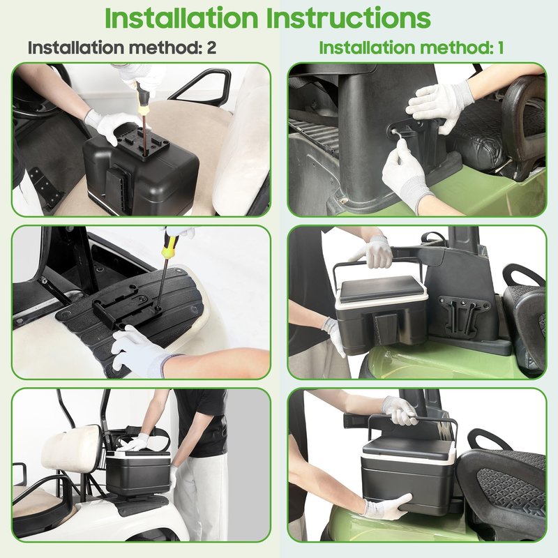10L0L Universal Golf Cart 8L Ice Chest Cooler with Mounting Bracket, Cooler Box for EZGO&Club Car&Yamaha – 48 Hour Cold Drink Storage 102588101 103886801