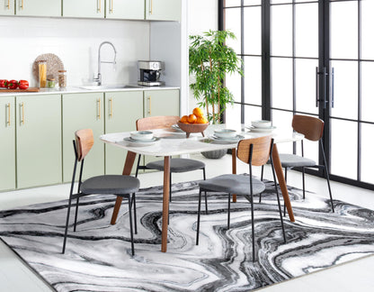 SAFAVIEH Area Rug 8x10 - Craft Collection - Large - Grey & Silver, Modern Abstract Design, Non-Shedding & Easy Cleaning, Ideal for Living Room, Bedroom, Office, Dining Space (CFT819G)