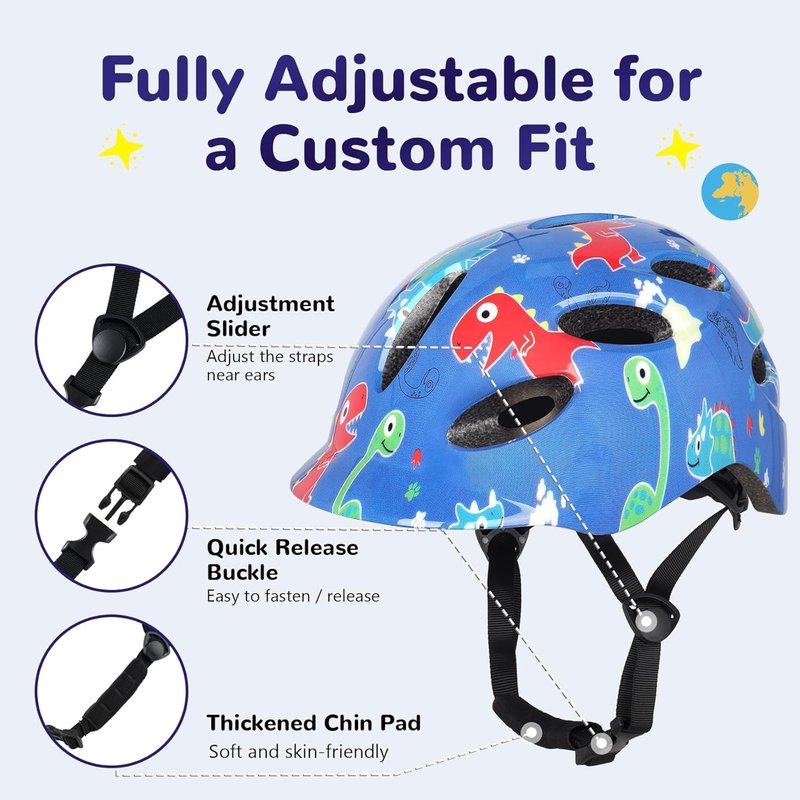 Kids Bike Helmet - Adjustable Multi-Sport Safety Gear for Boys, Girls & Teens | Perfect for Biking, Scootering & Skating