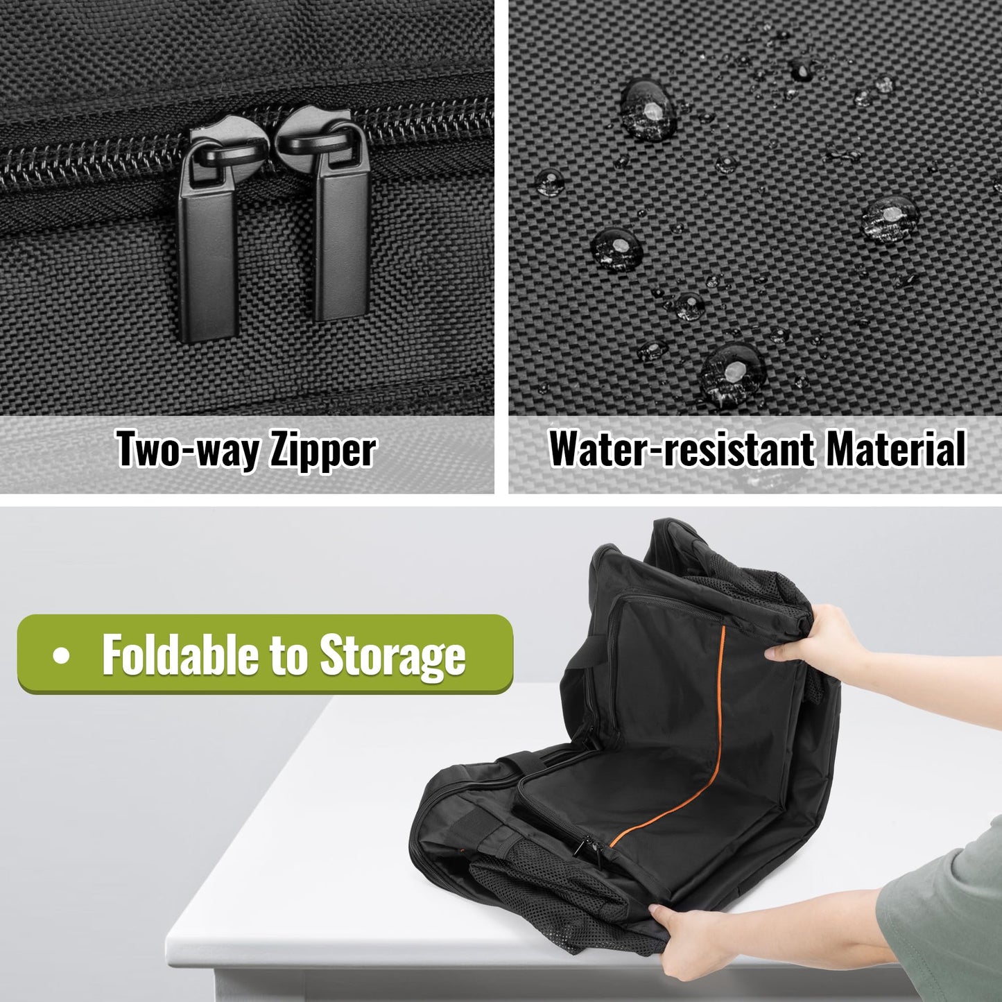 HODRANT Grill Carry Case Compatible with Char-Broil Grill2Go X200 Portable Propane Gas Grill, 1-Burner Grill Cover Bag with Multi Storage Pockets for Outdoor Grill Tools & Accessories, Only Bag
