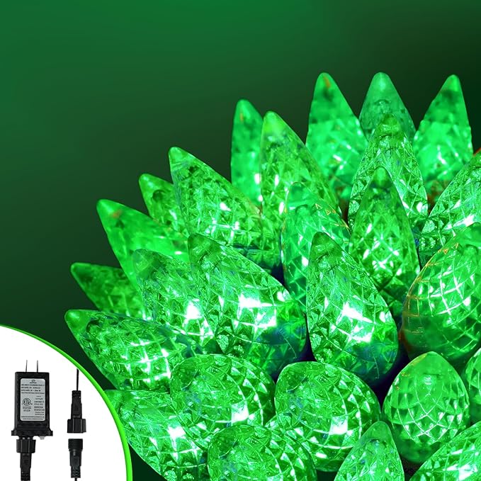 Upgraded 250LED C6 Connectable Halloween String Lights, 82FT Waterproof Green Lights for Outside, Fairy Twinkle Light Plug in with 13 Modes & Timer for Outdoor Indoor Party Tree Halloween Decorations