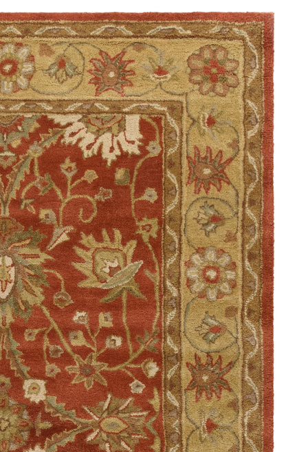 SAFAVIEH Antiquity Collection Accent Rug - 3' x 5', Rust & Gold, Handmade Traditional Oriental Wool, Ideal for High Traffic Areas in Entryway, Living Room, Bedroom (AT249C)