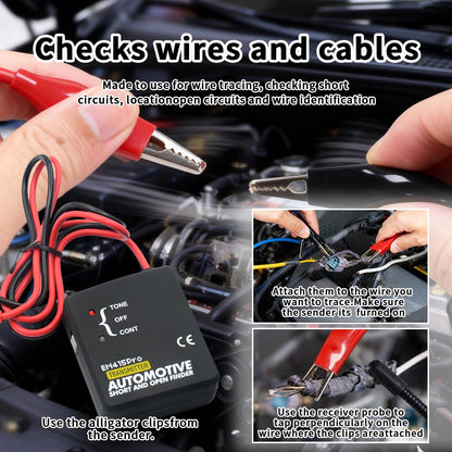 Cable Tracker Electrical, EM415 PRO Automotive Short & Open Finder, Wire Tracer with Flexible Probe, DC 6-42V Car Diagnostic Tool, Open Circuit Locator for Automotive Wiring Systems (No Battery)
