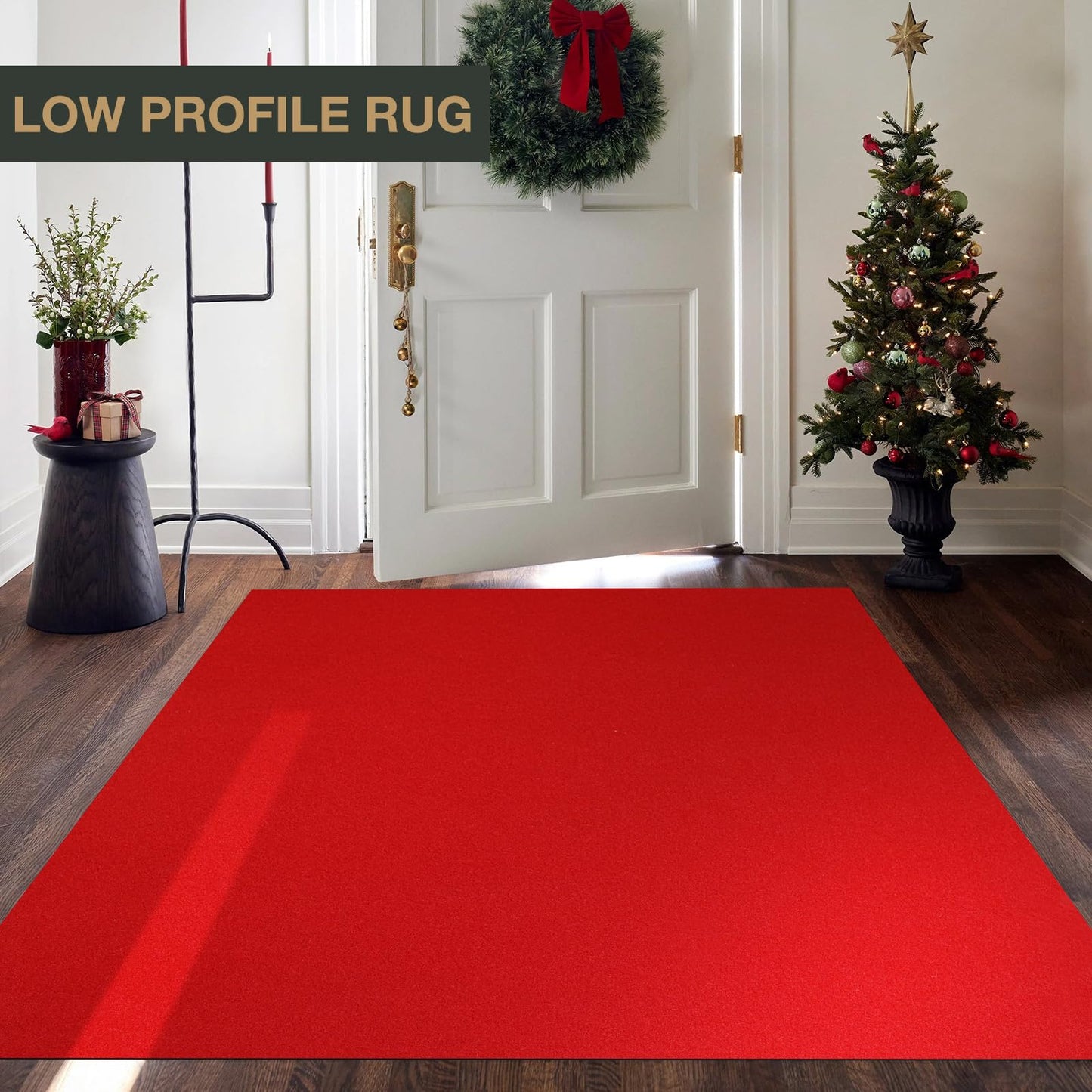 SALLOUS 450 GSM Extra Thick Red Carpet Runner 3 x 30 ft, Heavy-Duty Reusable Rug Runner for Party, Non-Slip Red Carpet with Rubber Backing, Aisle Runway Rug for Weddings, Events Decorations