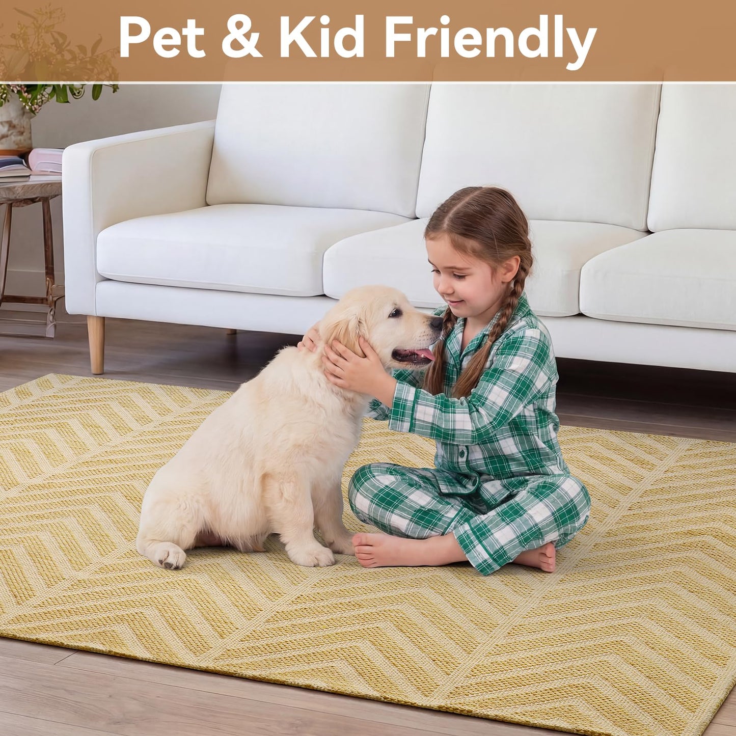 QiCaiJia Washable Entryway Rug 2x3 - Non Slip Small Door Mat Indoor Entrance - Low Profile Front Door Mats for Inside House - Boho Woven Foyer Rug - Absorbent Mud Mat for Entryway,Mudroom(2'x3',Brown)