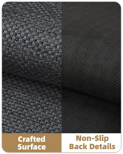 Color&Geometry Kitchen Rugs and Mats Non Slip Washable, Absorbent Kitchen Mats Woven Runner Rug Easy to Clean Kitchen Floor Mats for in Front of Sink, Laundry Room, Hallway, 17”x47”, Dark Grey