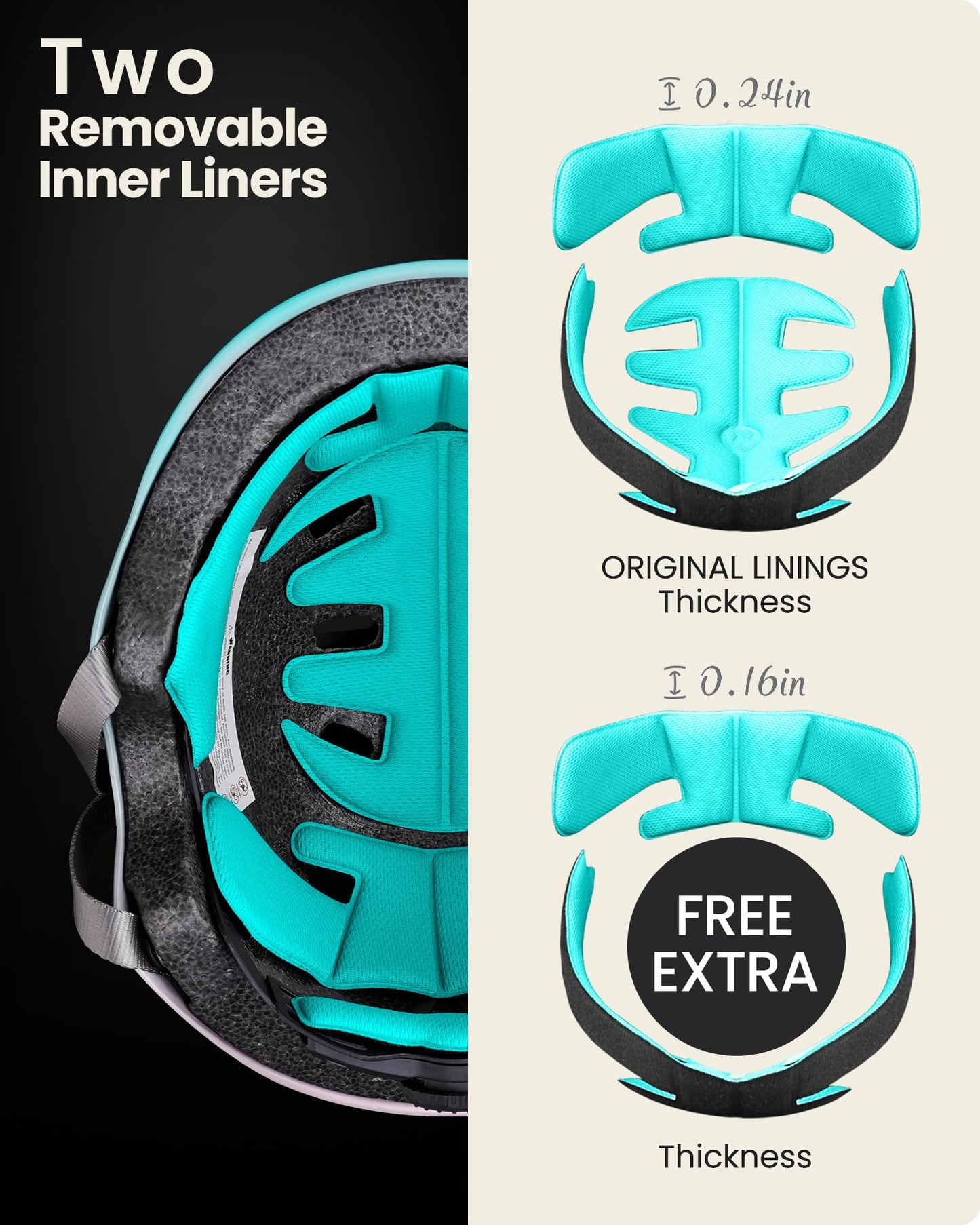 OutdoorMaster Skateboard Cycling Helmet - Two Removable Liners Ventilation Multi-Sport Scooter Roller Skate Inline Skating for Kids, Youth & Adults - XS - Fuschia Teal