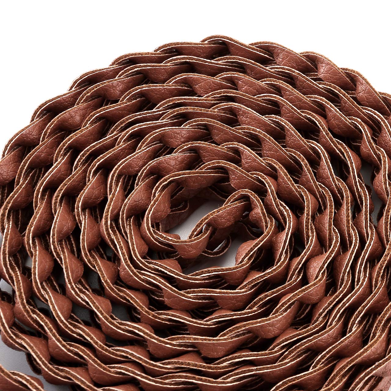 CHIC DIARY Women's Tassel Braided Rope Belt PU Leather Waist Belt Thin Woven Boho Waistband For Dress Jeans (E-2pcs)