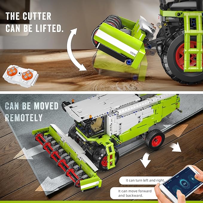 Mould King 17014 Wheat Harvester Building Block Set Tractor Toy Building Kit for Adults 14+ 1265 PCS Farm Truck Construction Vehicles Set
