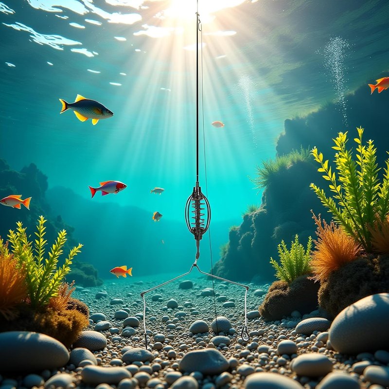 Carp Fishing Feeder Baits Cage, Spring Fish Feeder with Holder, Inline Methods Fishings Tackle Baits Hook Rigs Set Sinkers Cage Feeder Tackle Fishing Sinkers Weights