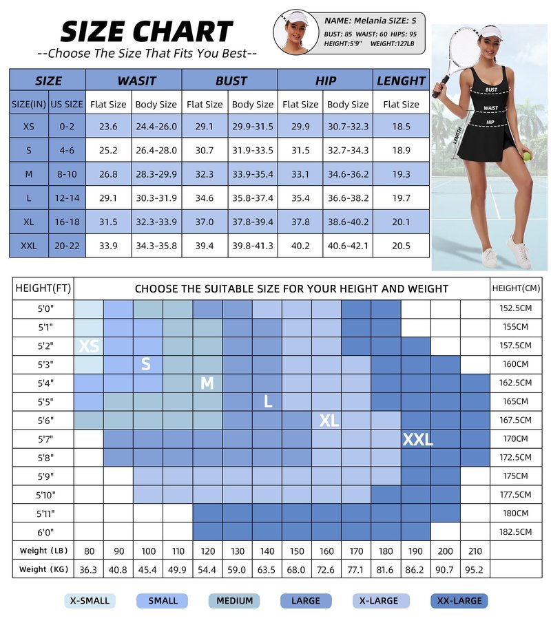 FOMELY Women's Tennis Dress with Built-in Shorts & Bra - Athletic Golf Dress, Side Slit Flare Mini, Black, X-Large