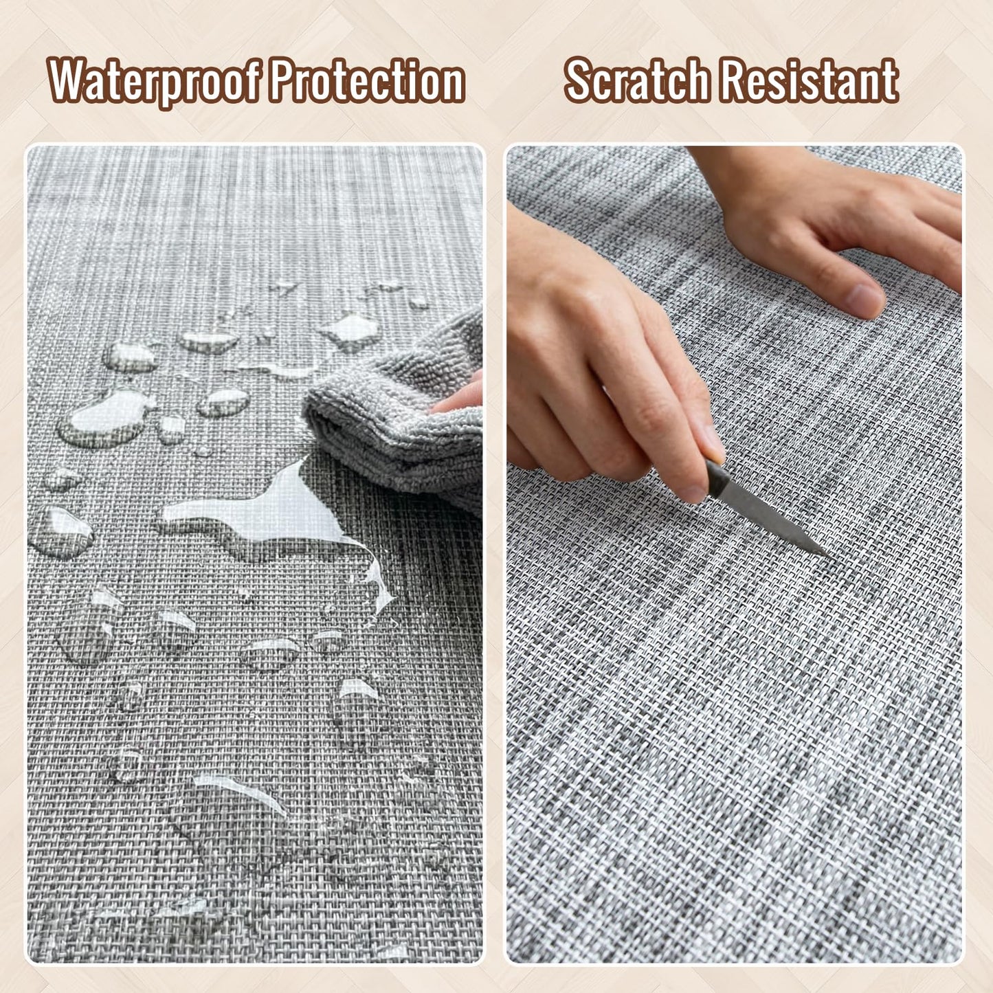 Wansimoo Office Chair Mat for Hardwood and Tile Floor, 36"x48" Floor Mat, Heavy Duty Computer Gaming Chair Mat, Anti-Slip, Non- Curve, Desk Chair Mat,Floor Protector for Home Office(Grey)