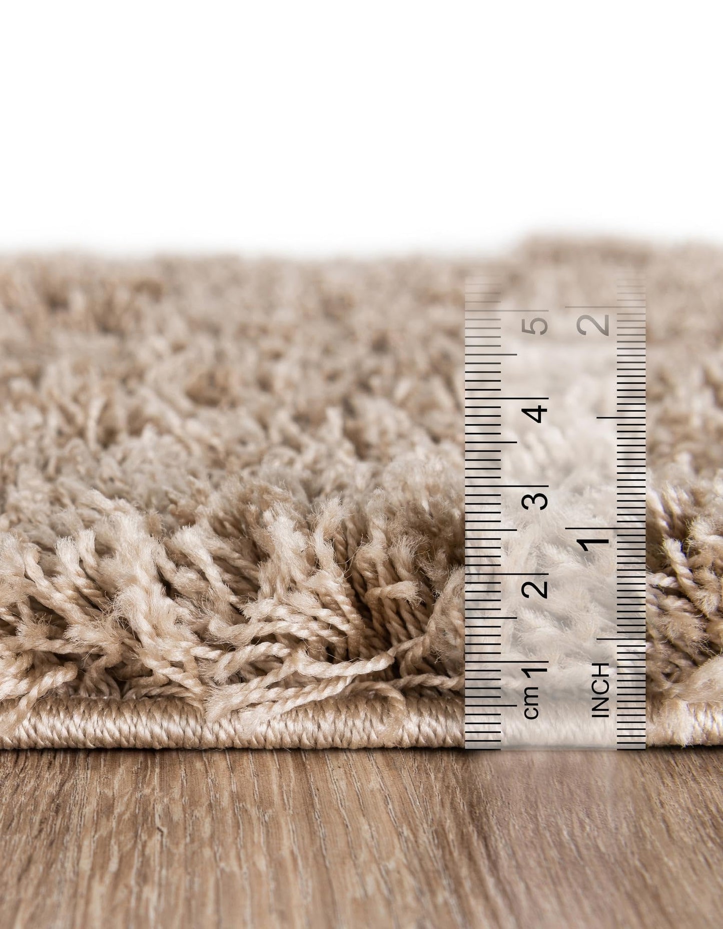 Unique Loom Solid Shag Collection Area Rug (7' 10" x 10' Rectangle, Taupe)