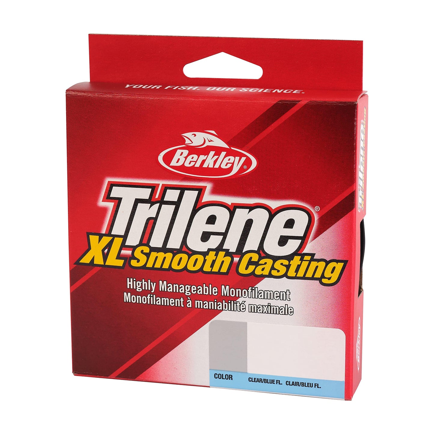 Berkley Trilene® XL®, Fluorescent Clear/Blue, 20lb | 9kg, 270yd | 246m Monofilament Fishing Line, Suitable for Freshwater Environments