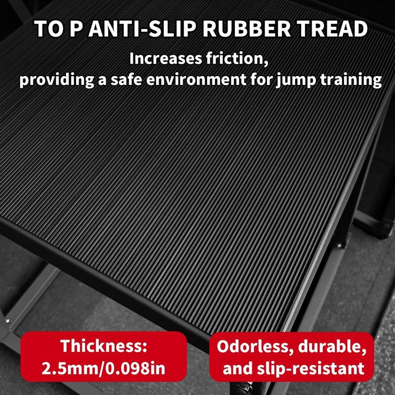 Plyometric Jumping Box - Steel Exercise Step Up Box with Anti-Slip Surface | Home Gym Training Equipment