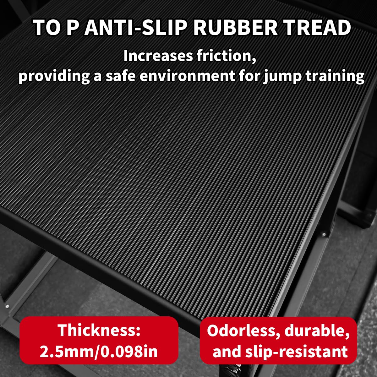 ActiveTrail Plyometric Jump Box, Steel Plyo Platform and Jumping Box, Anti-Slip Exercise Step Up Box for Home Gym Training