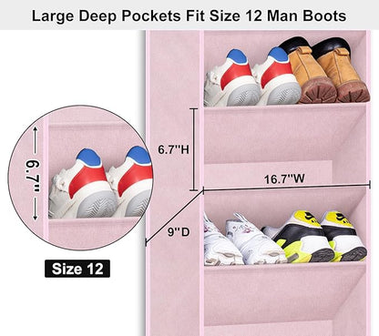 SLEEPING LAMB Over The Door Shoe Organizer