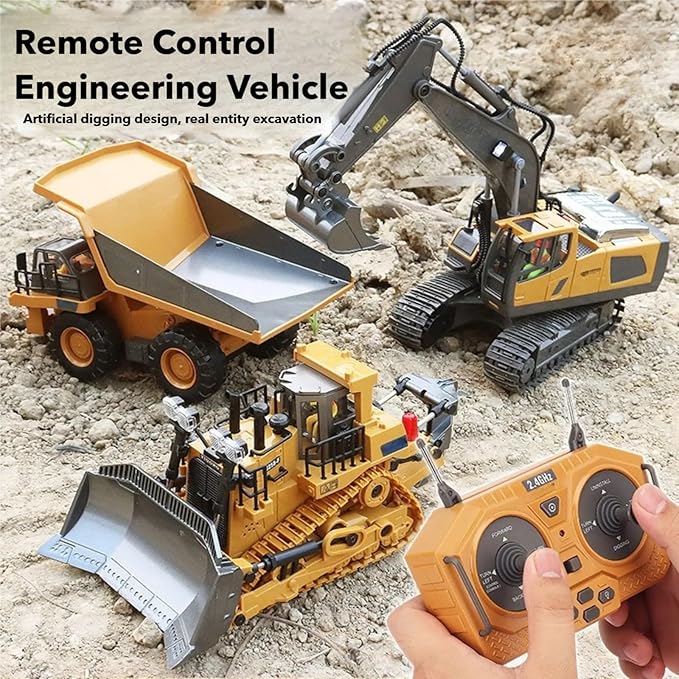 Mudsterz - Mudsterz Trucks Mudsterz Excavator 2.4GHz RC Construction Vehicle with Cool Lights and Real Sounds Realistic Engineering Design Metal Parts Little Builders Big Action (B2)