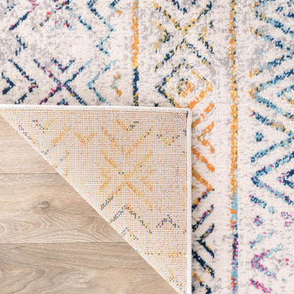 Rugshop Geometric Boho Large Area Rug – Multi Tribal Pattern, Perfect for Living Room, Dining Room, Office, 8x10