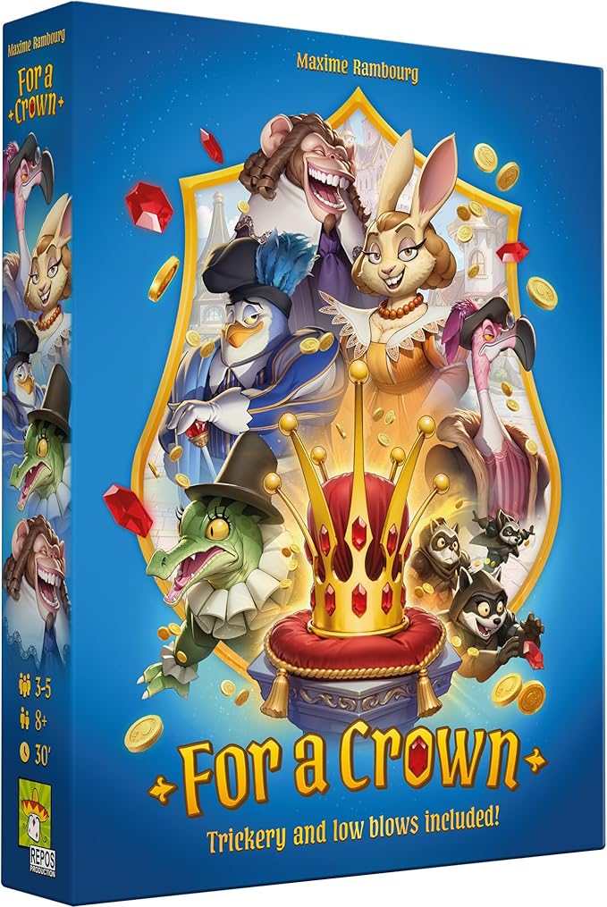 for A Crown Board Game - Strategy Game of Deception Trickery and Royal Ambition Fun Family Game for Kids &amp Adults Ages 8+ 3-5 Players 30 Minute Playtime Made by Repos Production