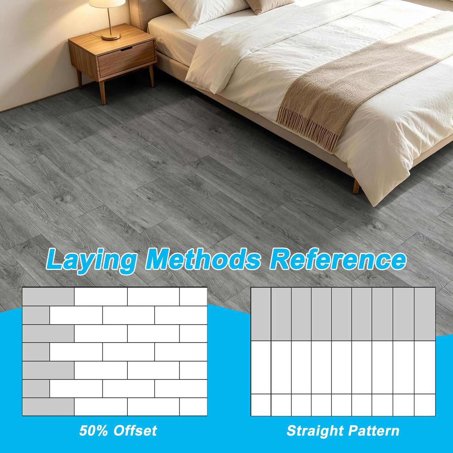 Art3d Wood Textured Click-Lock SPC Floor Tiles 24-Pack, 24x6 Inch Vinyl Floor Planks– Waterproof Flooring for Living Room, Kitchen, Basement, Ideal for New Home Buyers & Future Movers, Ash Brown