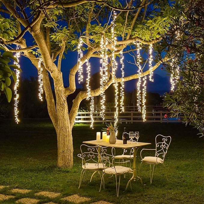 JMEXSUSS Warm White 1000 LED Christmas Cluster Lights Plug in, 50ft Christmas String Lights Outdoor Waterproof with Remote, 8 Modes Christmas Tree Lights for Christmas Tree Wreath