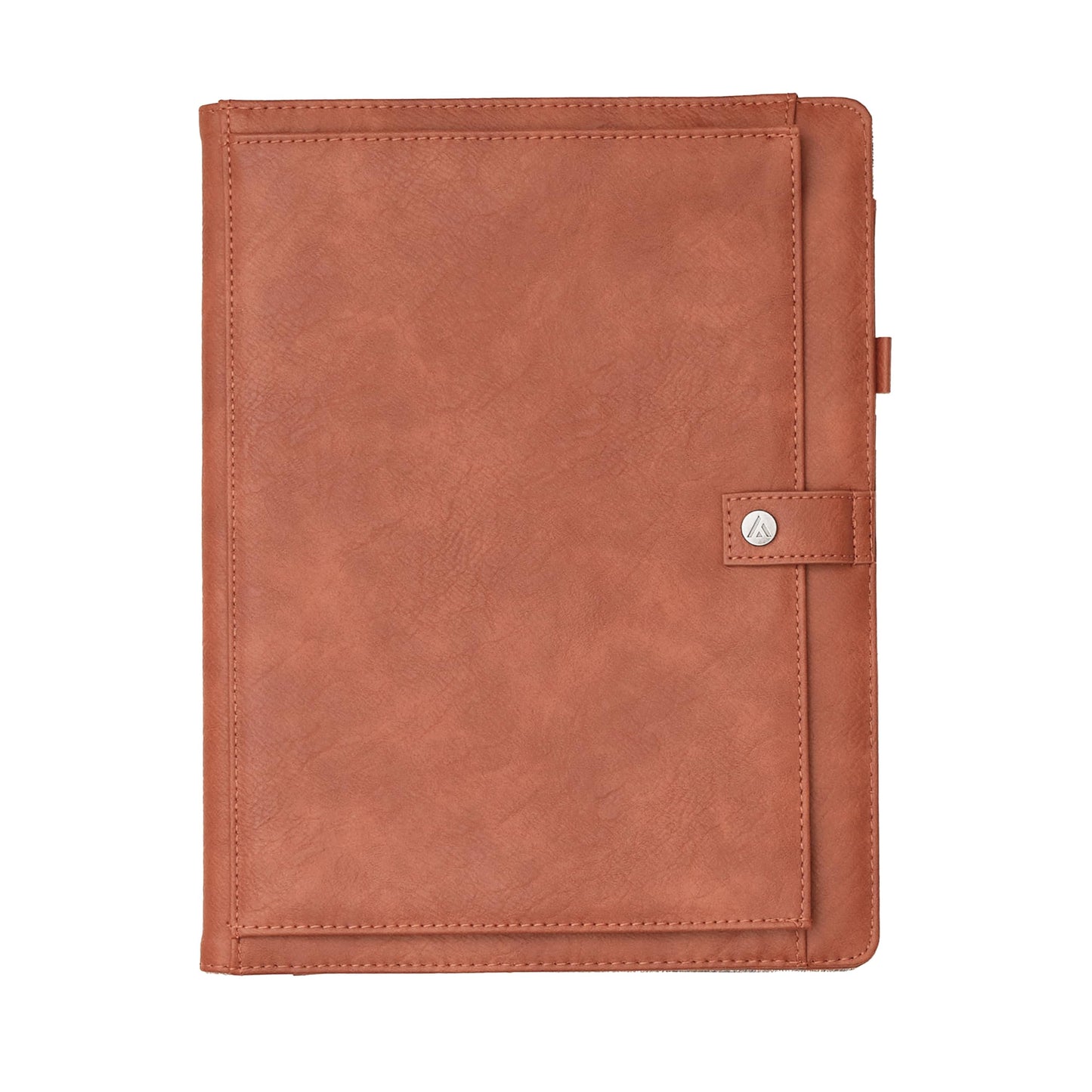 Blue Sky ASMBLD Faux Leather Padfolio, 12.13" x 9.45", Letter Size, Undated, Professional Portfolio with Notepad, Business Organizer for Meetings and Office, Tan