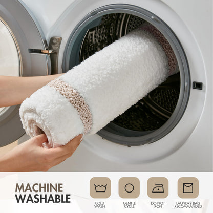 Madison Park Roan Bath Rug 17x24, Thick Absorbent Microfiber Bathroom Mat, Non Slip TPR Backing, Machine Washable, Oeko-TEX Certified, Hotel-Inspired Tufted Plush Design, Beige