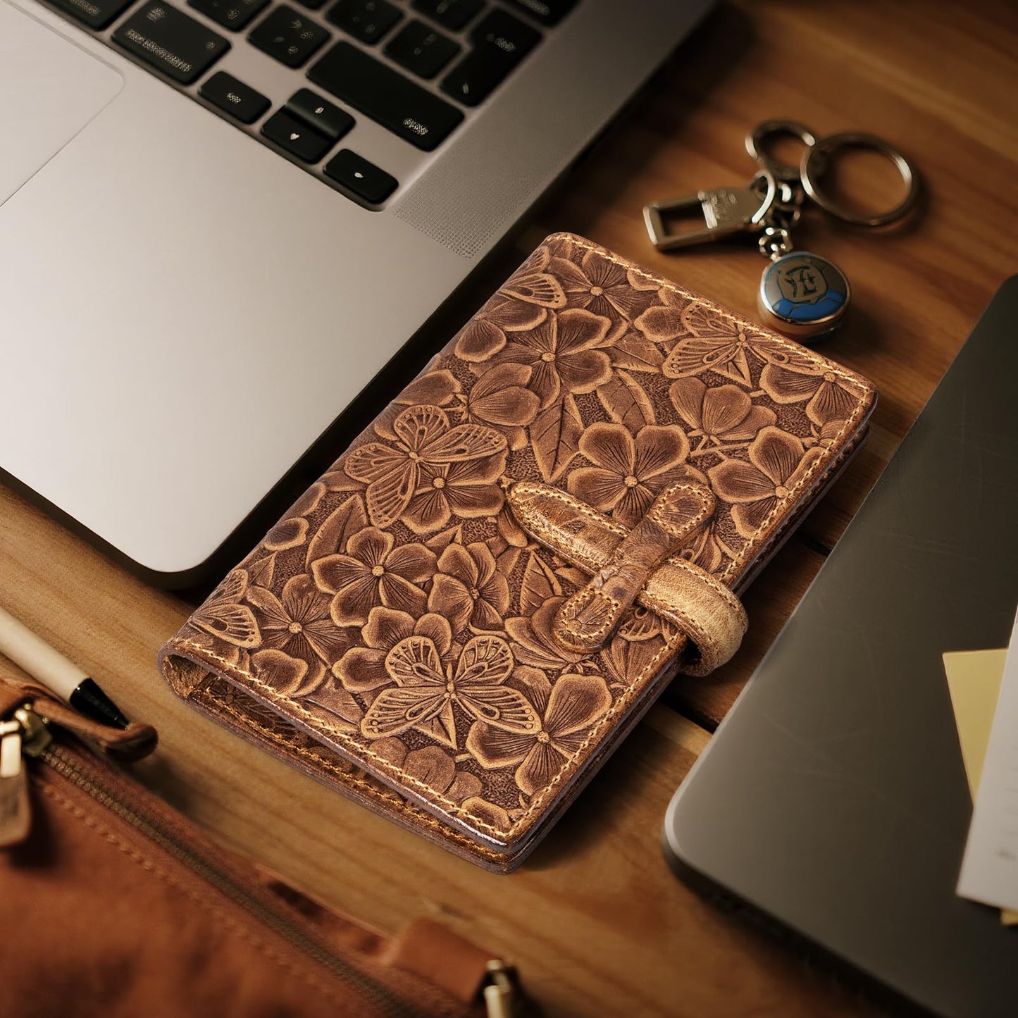 Thryxop Genuine Leather Passport Holder for Women Men - RFID Blocking Slim Travel Wallet，Brown