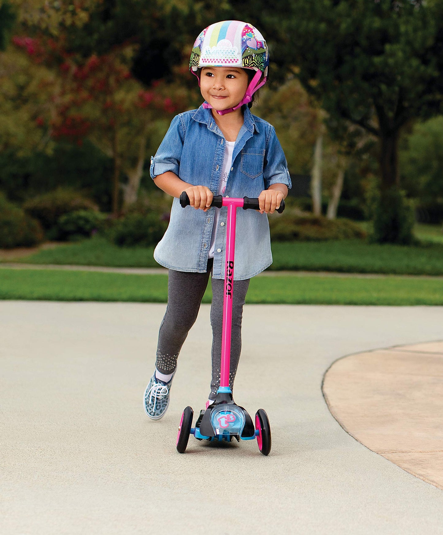 Razor Jr. T3 Kick Scooter for Kids Ages 3+ - Lightweight, Advanced Tilt-to-Turn Technology, For Riders up to 48 lbs