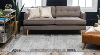Unique Loom Del Mar Collection Area Rug - Sarah (3' 3" x 5' 3" Rectangle, Light Gray/ Gray)