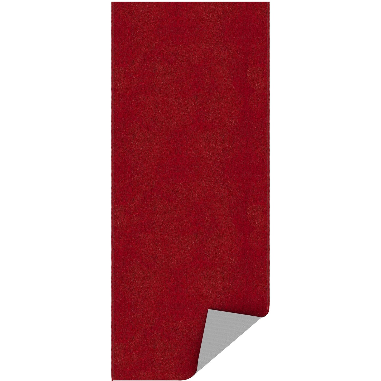 Ottomanson 2'7" x 11' Ultra-Thin Hallway Runner Rug - Durable Non-Slip Carpet for High-Traffic Areas - Fits Under Doors for Seamless Entry - Ideal for Kitchen, Entryway, Bedroom & Living Room, Red