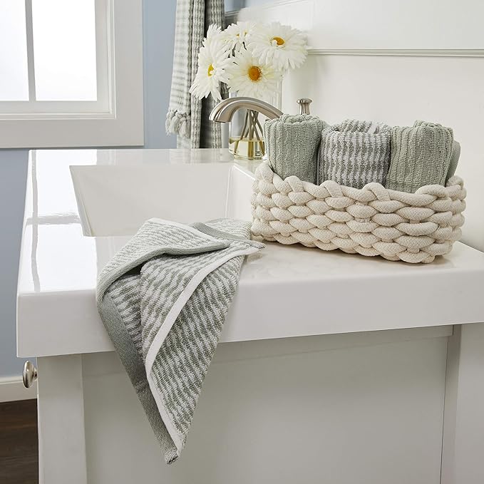 SKL Home Longborough 100% Turkish Cotton Premium 4-Piece Washcloth Set