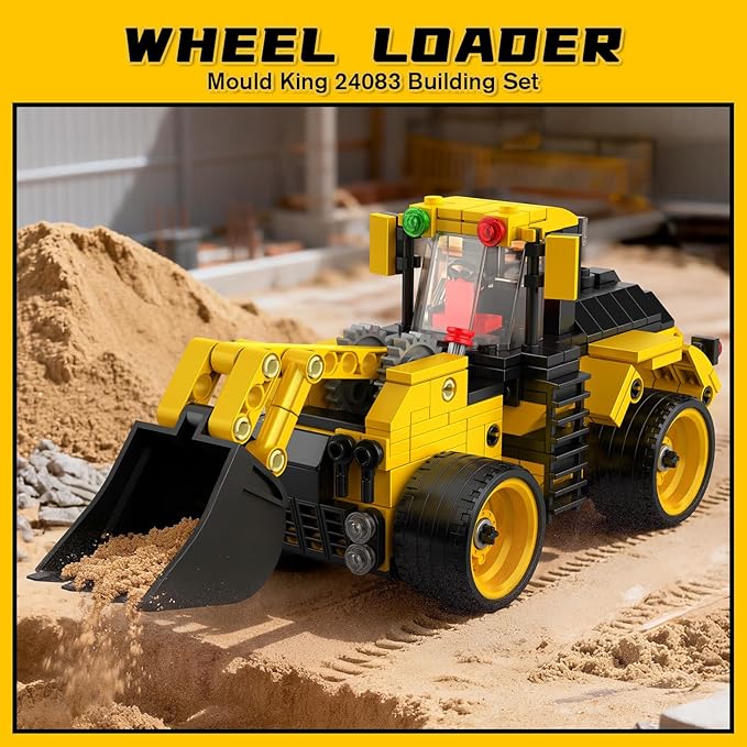 Mould King City Technik Wheel Loader Builidng Sets MOC Construction Toy for boy Age 8-12 Engineering Farm Vehicle Model Kits with with Articulated Steering/Scoop (456PCS+)