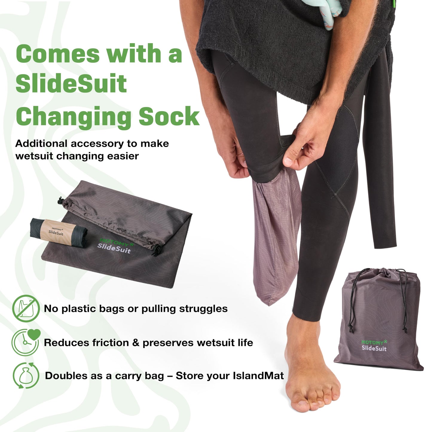 IslandMat Wetsuit Changing Mat; Compact 2-in-1 Wetsuit Bag with Waterproof 5000X Tech; Keep You & Surfing Accessories Clean; Keep Your Car Clean & Dry; Surf Gift for Water Sports, Scuba & Diving