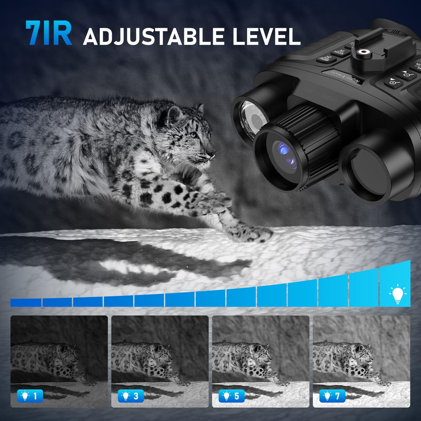 GOYOJO 4K Head-Mounted Night Vision Goggles, Night Vision Binoculars with 4500mAh Rechargeable Battery, 32GB Card Recording Photo & Video for Hunting & Camping