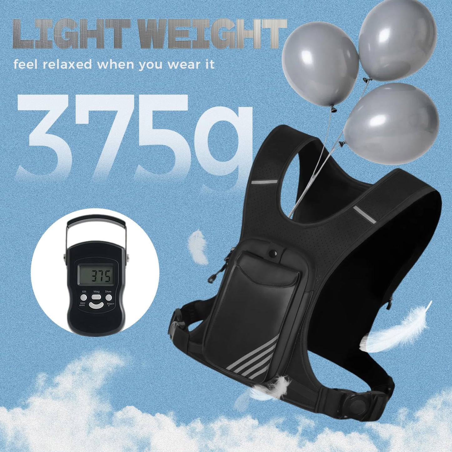 Running Hydration Vest Backpack with 800 ML Water Bladder, Minimalist Running Vest for Women Men with Phone Holder, Extra Storage for Hiking Cycling Marathon (Full_Black, One Size fits All)