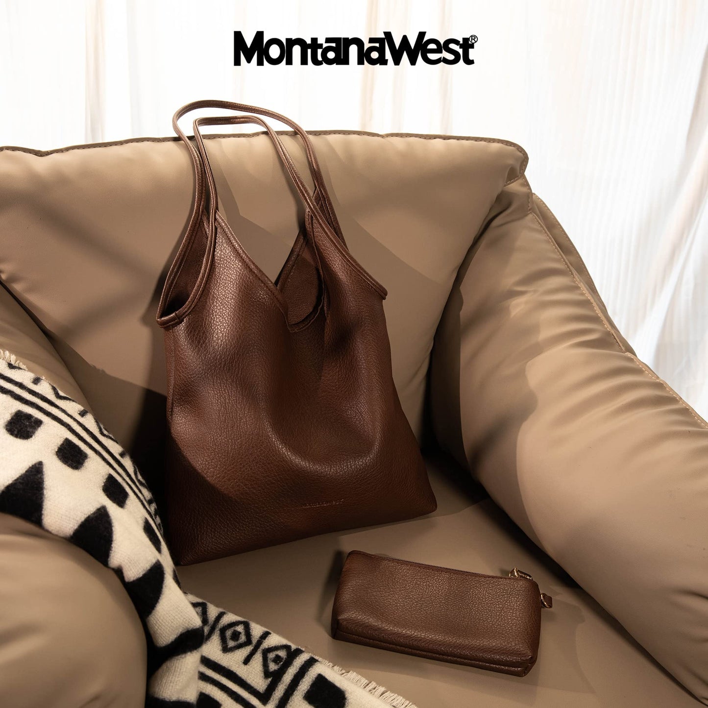 Montana West Hobo Bags for Women Designer Top Handle Purses Soft Ladies PU Leather Shoulder Handbag Set MWC2-111CF