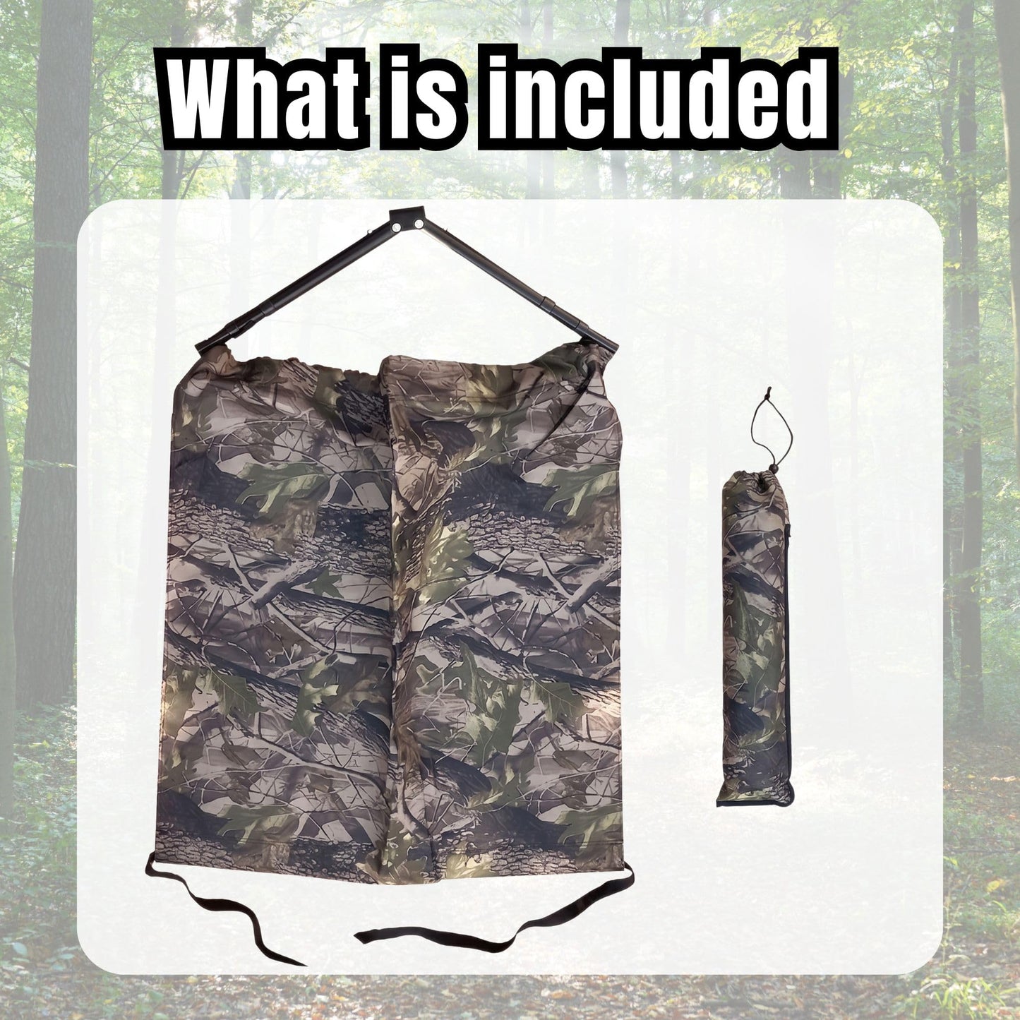 Portable Hunting Chair – Adjustable Height Silent Swivel Tree & Ground Seat, Lightweight Folding Hammock-Style Camp Chair for Deer, Turkey & Duck Hunting