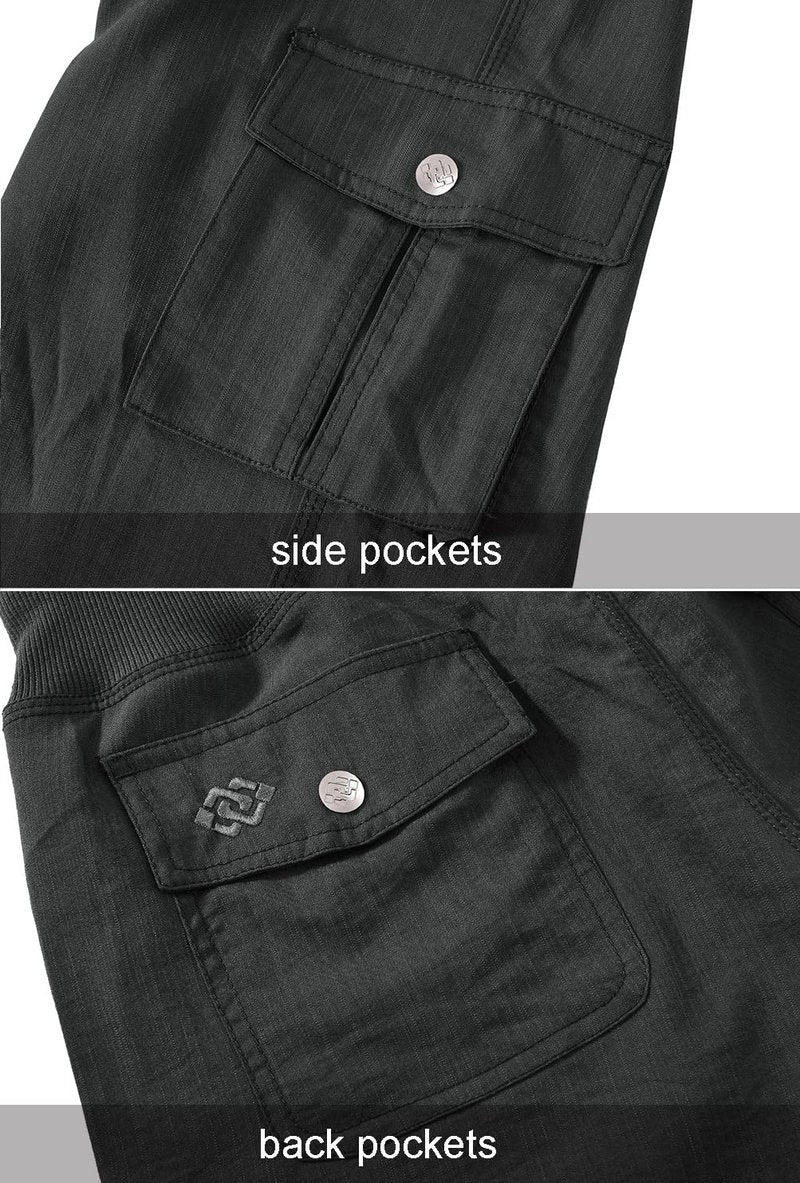 MoFiz Womens Capris with Pockets Loose Fit Casual Capri Pants Dressy Lightweight Ladies Baggy Cargo Pants for Hiking Dark Grey XS