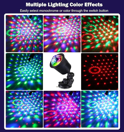 Rechargeable Disco Ball Lights Party Lights, Disco Ball Light Strobe Light Sound Activated LED Light Multicolor for Kids Home Car Room Dance Birthday Karaoke Halloween Christmas Club -2 Packs