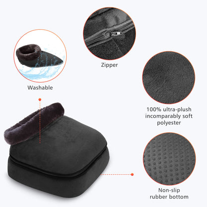 COMFIER Foot Massager with Heat, Electric Foot Warmer,Gifts for Women,Men, Shiatsu Feet Massager Machine for Plantar Fasciitis,Neuropathy, 2-in-1 Foot & Back Massager, Foot Heater