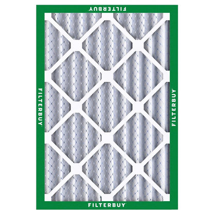 Filterbuy 16x20x4 Air Filter MERV 8 Essential Dust & Allergy Defense (6-Pack), Electrostatic Pleated HVAC AC Furnace Filters Replacement, Made in USA (Actual Size: 15.50 x 19.50 x 3.63)
