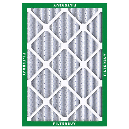Filterbuy 20x24x4 Air Filter MERV 8 Essential Dust & Allergy Defense (2-Pack), Electrostatic Pleated HVAC AC Furnace Filters Replacement, Made in USA (Actual Size: 19.38 x 23.38 x 3.63)