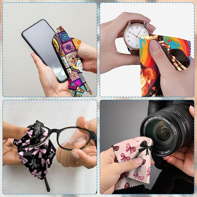 6 PCS Glasses Cleaning Cloth Eyeglass Lens Cleaning Cloth Eyeglasses Wipes
