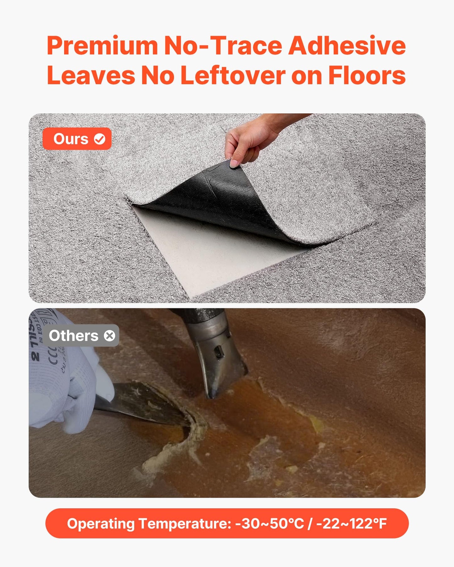 VEVOR Carpet Tiles 18x18 inch, 10 Pack Carpet Square Rug Detachable & Damage-Free, Self Adhesive Home Floor Soft Plush Padded for 22.5sq.ft Coverage, Easy DIY for Living Room & Bedroom, Dark Brown