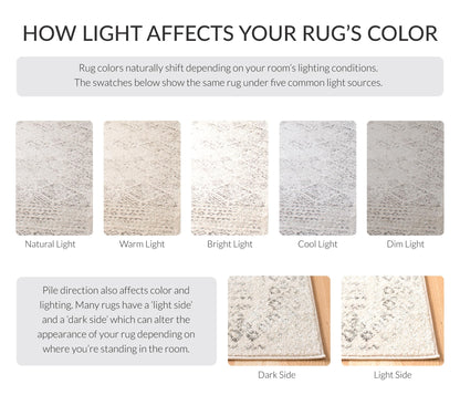 SAFAVIEH Area Rug 8x10 - Tulum Collection - Large - Ivory & Grey, Moroccan Boho Distressed Design, Non-Shedding & Easy to Clean, Ideal for Living Room, Bedroom, Dining Space (TUL264A)