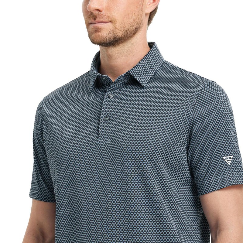 M MAELREG Mens Golf Shirts Moisture Wicking Performance Business Casual Collared Golf Shirts for Men Dry Fit Black/Blue