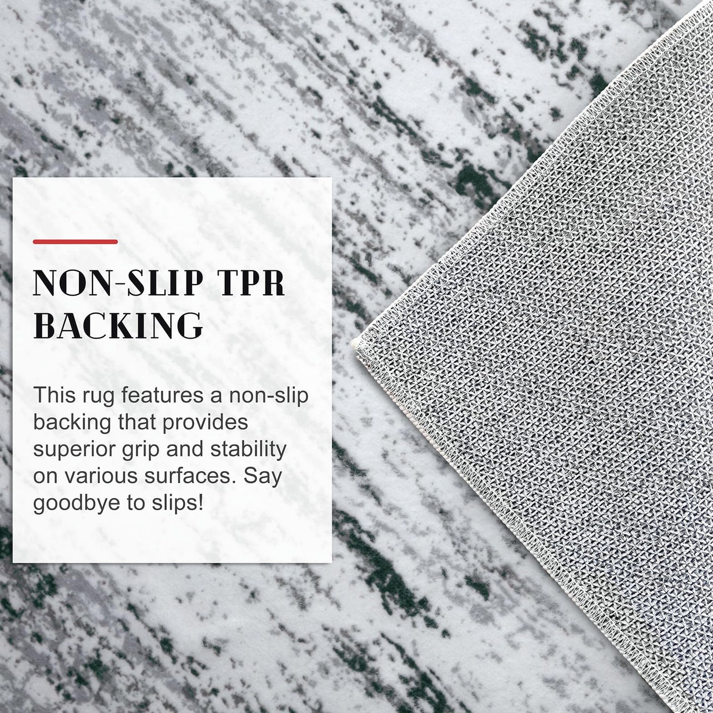 Lansny Modern Abstract Entryway Rug Indoor 2x3 Washable Rug Non-Slip Soft Small Area Rug Black Grey White Kitchen Mats Thin Print Faux Wool Floor Carpet Throw Rugs for Entrance Bedroom Home Decor