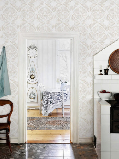 Fiula Boho Wallpaper Neutral Peel and Stick Wallpaper 78.7"x17.3" Geometric Wall Paper Beige and White Contact Paper Textured Removable Vinyl Waterproof for Bedroom Farmhouse Kitchen Bathroom